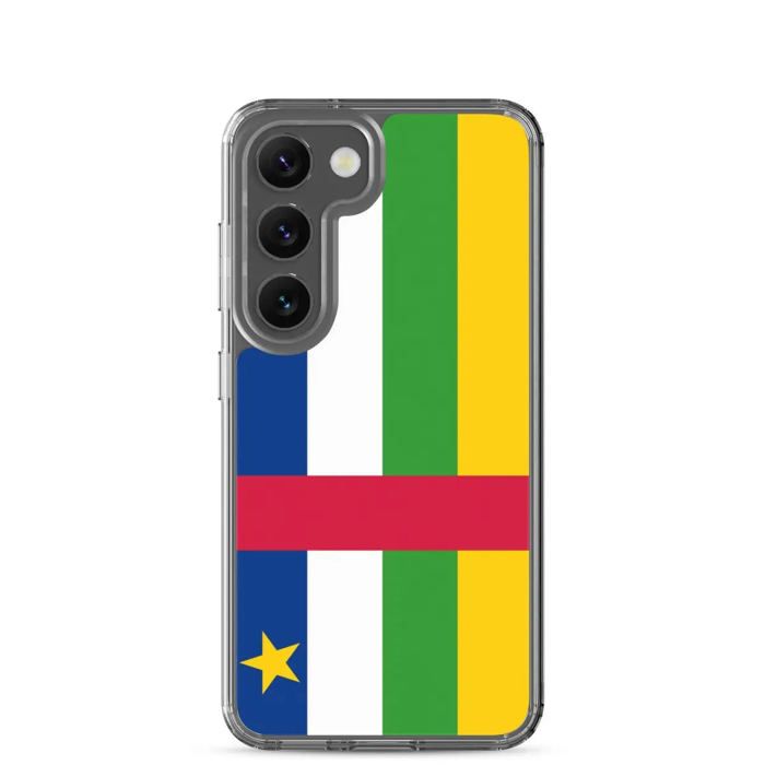 Coque Téléphone - Samsung - Galaxy S23 Plus - Drapeau République Centrafricaine - Souple - Multicolore