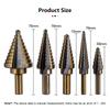 Durable Cobalt Step Drill Bits High Speed Steel 5pcs/Set