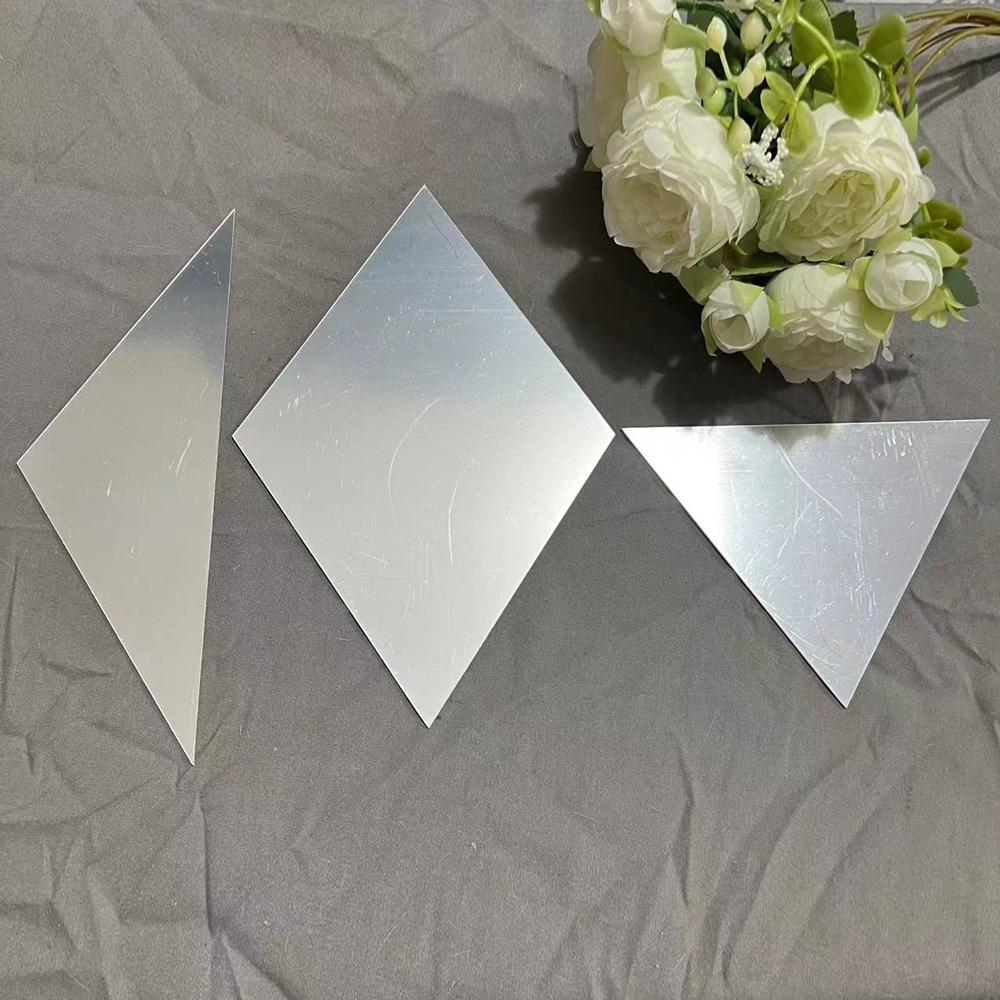 3/6pcs 3D Mirror Stickers Acrylic Triangles Self-adhesive Diamonds DIY Wall Mirror Stickers for Living Room Home Decor