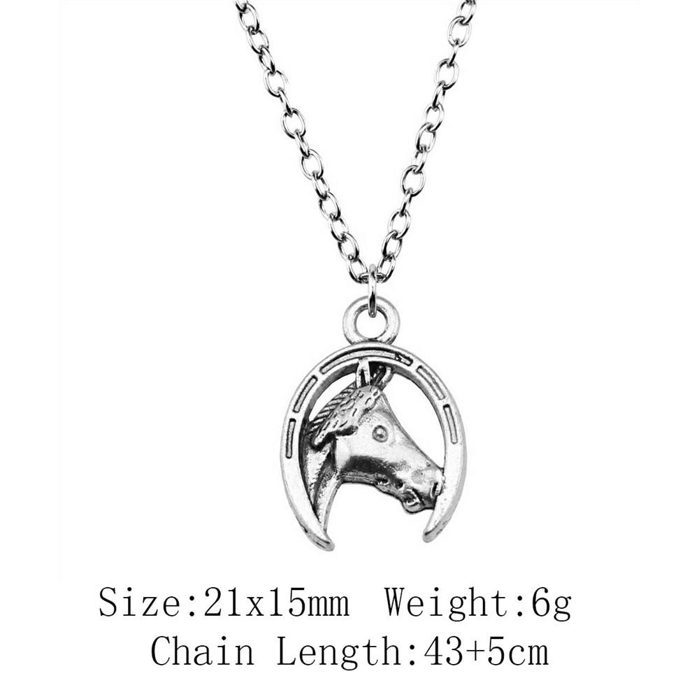 Подарки для женщин винтажное ожерелье лошадь единорог ожерелье на шею 43 см цепи предметы мужское ожерелье