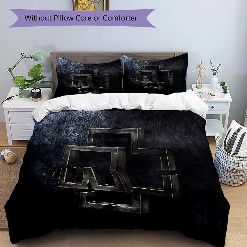 Metallic Abstract Symbol Print 3Pcs Bedding Setduvet Cover With 2 Bedropillowcase Home Birthday Gift