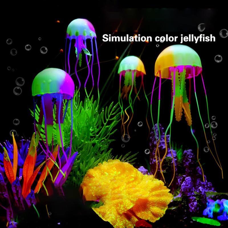 Красочные медузы украшения имитация аквариума реалистичный плавающий декор искусственный светящийся эффект медузы украшения