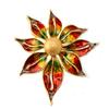 Exquisite And Fashionable Retro Dripping Oil Corsage Alloy High -Grade Color Glaze Flower Brooch