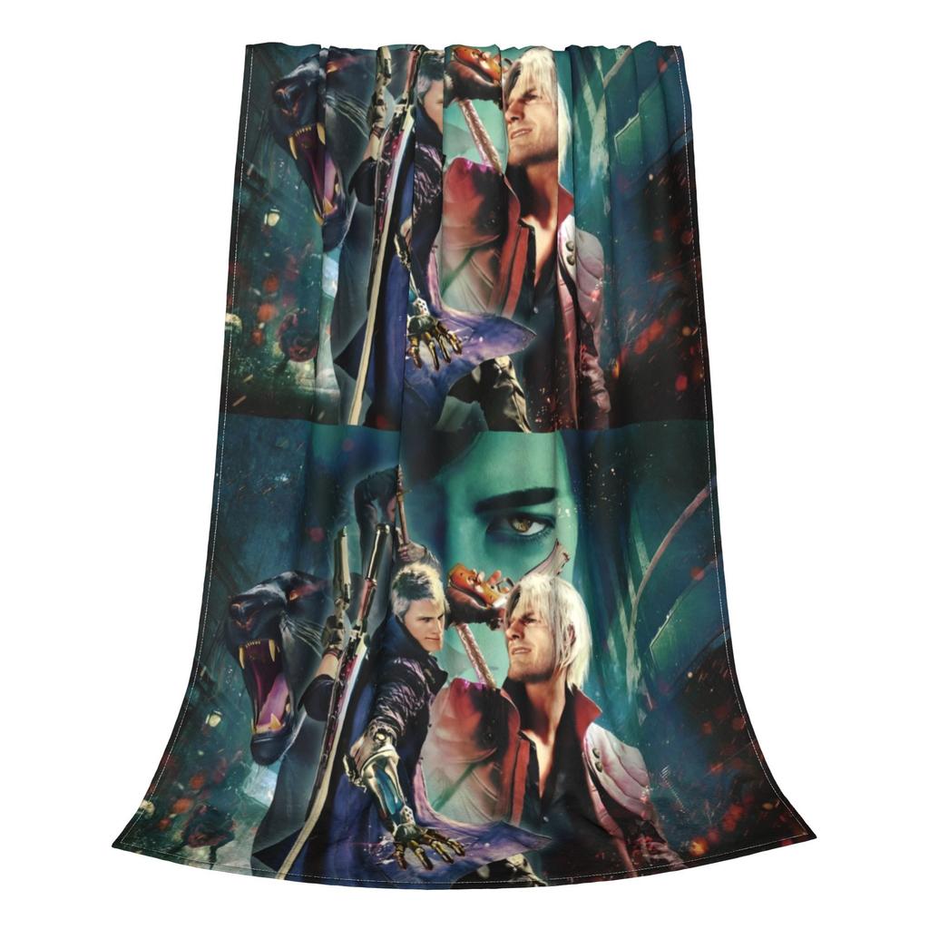Game Vergil Dmc Blanket Devil May Cry Wool Funny Warm Throw Blanket for Home  Winter