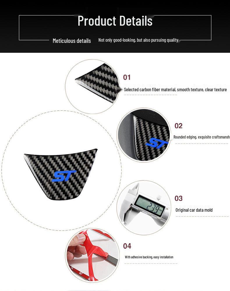 Отделка рулевого колеса из углеволокна для Ford EcoSport/Fiesta