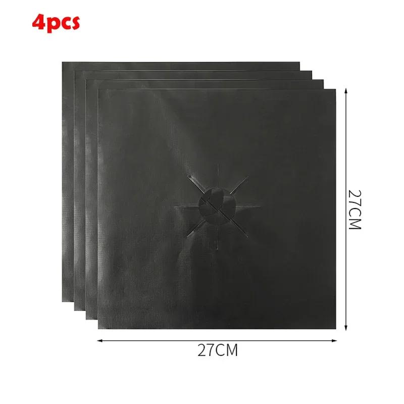 4/2Pcs Gas Stove Protector Cooker Cover Liner Clean Mat Pad Reusable Oil-proof Gas Stove Stovetop Protector Cookware Accessories