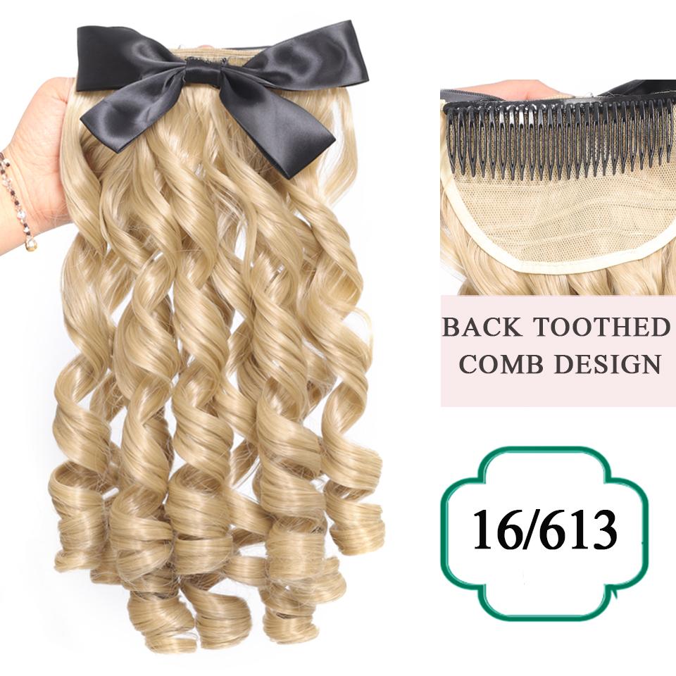 Синтетический ретро-кудрявый хвост принцессы с расческой, европейский пышный хвостик, заколка для волос, натуральный накладной хвост, мода