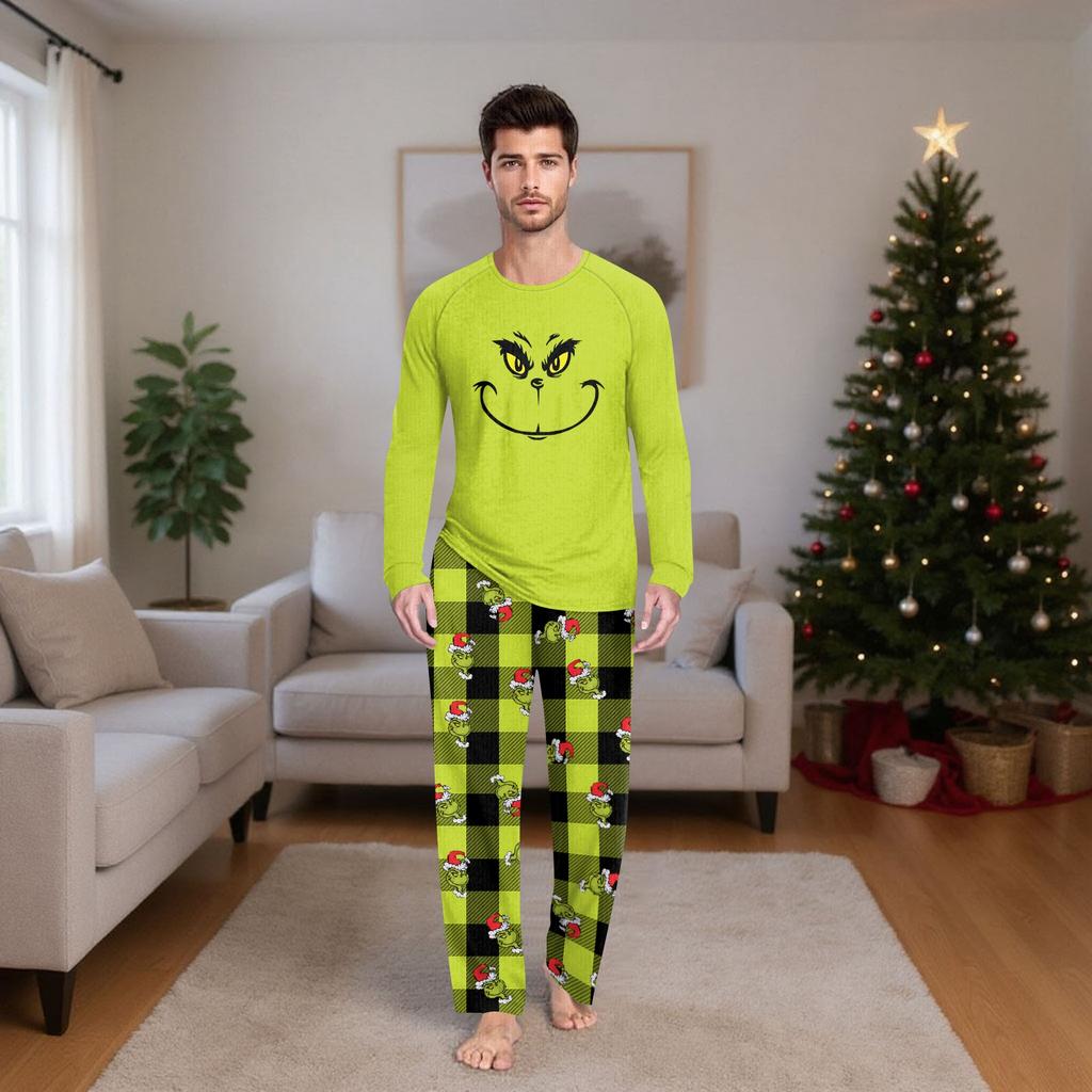 Комплект из топа и брюк с рождественскими принтами для всей семьи Одинаковые комплекты для всей семьи