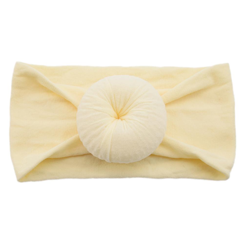 Детские головные уборы из нейлона, широкие детские аксессуары для волос, мягкие чулки с шариками, повязка на голову для малышей из нейлона, повязка на голову в виде пончика