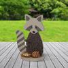 New Raccoon Fox Mini Animal Plush Wood 3D Desktop Ornament Decoration Animal Raccoon Figurines Miniatures Dropshipping