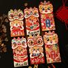 4 Pcs Lucky Money Bag 2024 Spring Festival Cartoon Red Envelopes Red Packets Lunar Year Decoration Gift For Children Teeangers