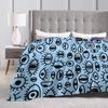 Eye Pattern Plush Blanket Children  Flannel Throw Blanket For Couch Bed Warm Customized Quality Bedspread Birthday Present