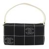 Chocolate Bar Shoulder Bag Black Canvas Women Used