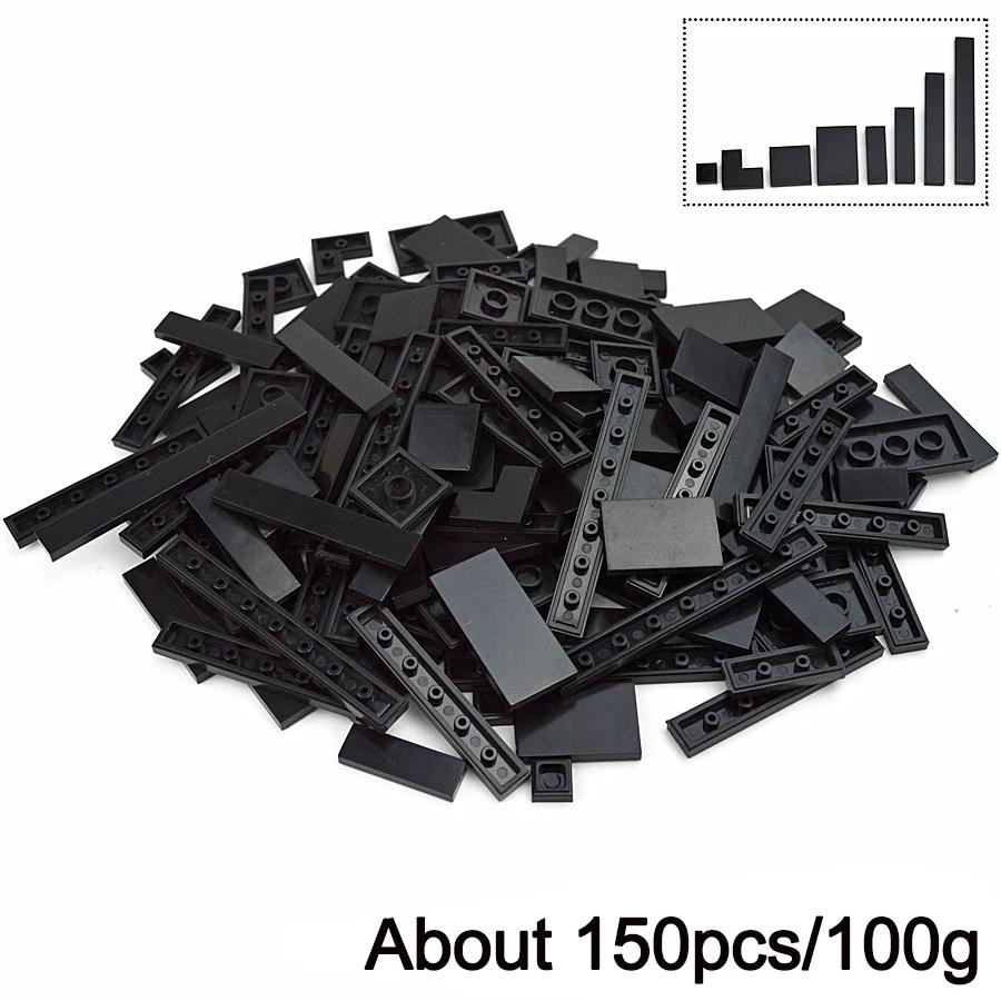 150 шт. Городские тонкие кирпичики Разноцветные DIY Модель Гладкие тонкие строительные блоки Игрушечные детали Крупногабаритные фигурки Образовательные детские игрушки Подарок