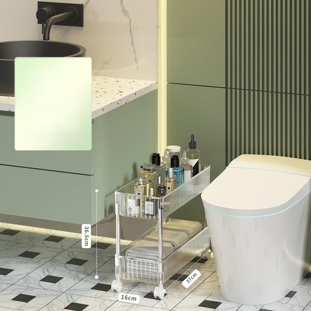 2/3/4-слойный держатель с зазором, кухонная полка для хранения, боковая полка для холодильника, съемная с колесиками, органайзер для ванной комнаты, компактная полка