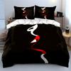 Abstract Red And White Face Art Print Soft Comfortable Duvet Cover Bedding Set Included 1*Duvet Cover  2*Pillowcases Luxury Gift