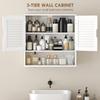 Bathroom Cabinet Wall Mounted Storage Cabinet With Adjustable Shelves 60 X 20 X 60 Cm White
