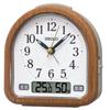 Clock Alarm Clock Brown Wood Grain 112 X 108 X 55mm KR513B