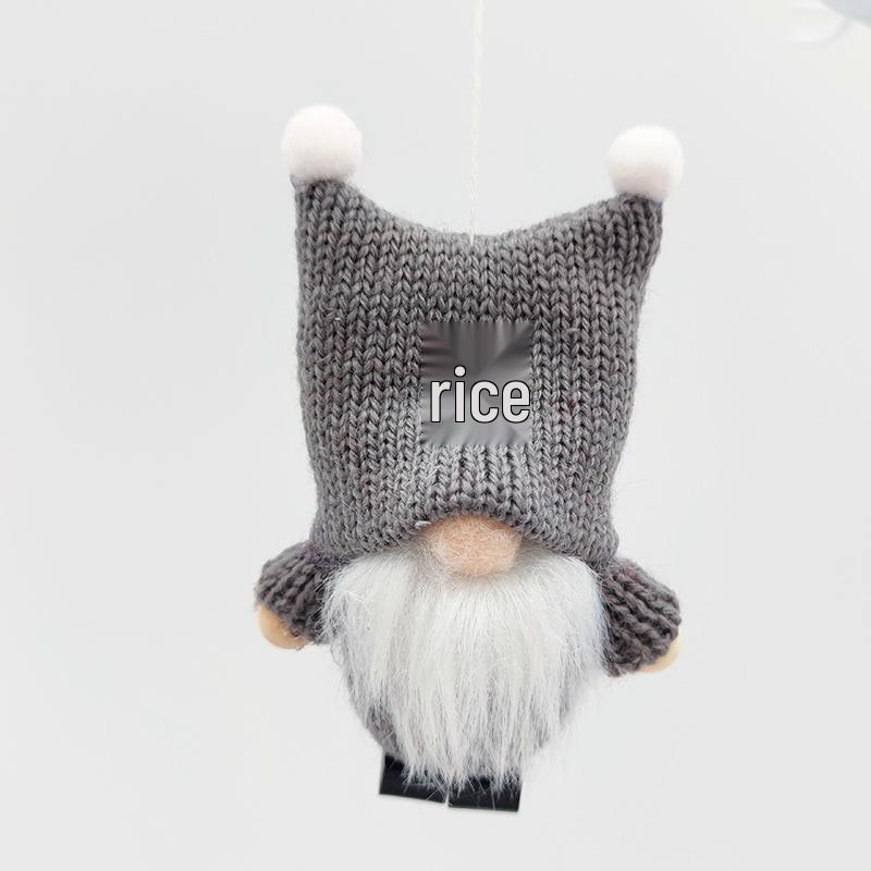 Crochet Faceless Doll Ornament with Double Pom Pom Hat - Cute Christmas Decoration Figurine