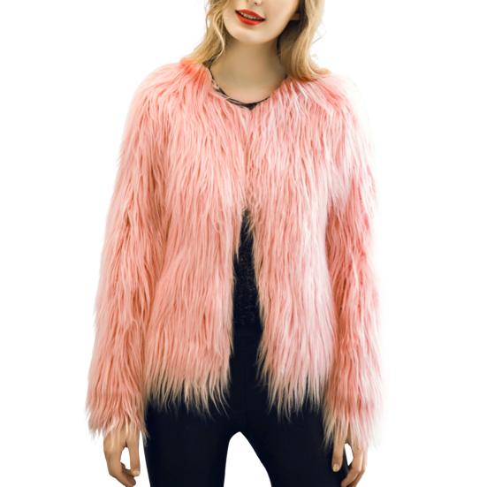 Women's Long Sleeve Fluffy Coat Open Front Faux Fur Cardigan Furry Parka Shaggy Jacket Winter Warm Outerwear