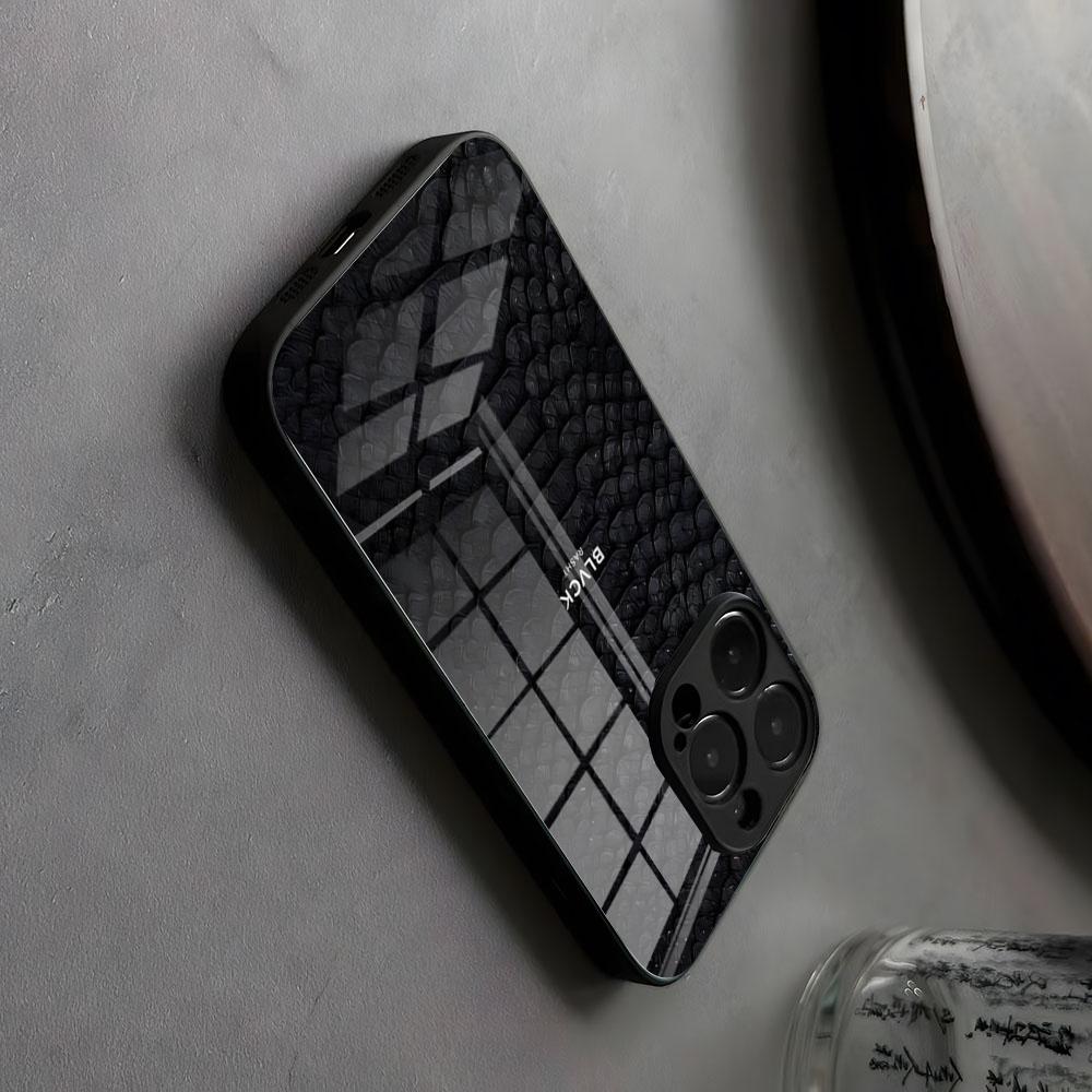 Змея Роза Череп Blvck Черный Чехол для Телефона Волновое Стекло Для IPhone17 Air 16 15 17 14 Pro Max 13 12 11 X XS XR Plus Для Samsung S 25 2
