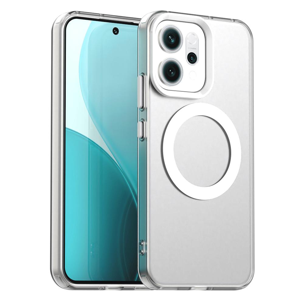 Магнитный беспроводной зарядный чехол для OPPO Reno 14F 14 Pro Reno14 F 5G Чехол Конфетные цвета Прозрачная задняя крышка Fundas Coque