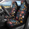 Чехлы на сиденья автомобиля Bulopur Black Boho Цветочные, Только для передних сидений, для женщин и мужчин, с карманом-органайзером, для автомобилей, внедорожников, грузовиков, седанов