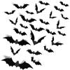 Halloween Themed 3D Stereoscopic Bat Party Scene Decoration Horror Window Stickers Halloween Home Decoration