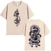 Anime Demon Slayer Serpent Hashira Iguro Obanai T Shirts Men Women Clothing Fashion Oversized Short Sleeve T-shirts Streetwear
