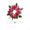20cm Candle Ring Wreaths Centerpieces Festival Flower Garland Tabletop Thanksgiving Wedding Easter