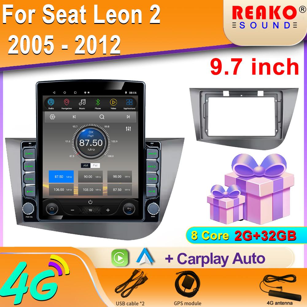 9,7-дюймовый вертикальный экран Tesla Android автомобильное радио для Seat Leon 2 2005 - 2012 GPS-навигация мультимедийный плеер Carplay 2din