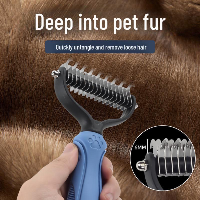 Расческа для распутывания длинношерстных кошек и собак — идеально подходит для удаления выпавшей шерсти