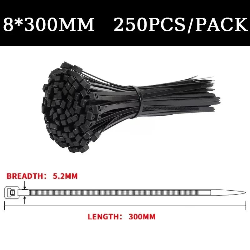 Self-locking Plastic Nylon Cable Tie 5200mm 5300mm Black Cable Tie Fastening Ring 8500mm Best Large Cable Tie Zip Wrap Strap Tie for Home