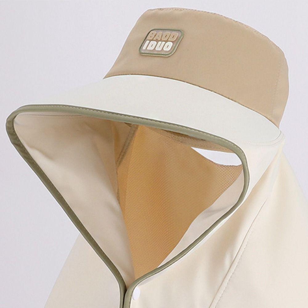 Big Brim Baby Fisherman Hat Sun Protection Extended Shawl Sunscreen Hat Bucket Cap Neck Cover Children Beach Cap Outdoor