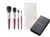 Набор из 4 предметов с красным стержнем Kumano Brush Chikuhodo Genuine Regular Series, в комплект входит специальный футляр для кистей (RR-P3, C4, S2, L1) С-РР-1 (С-18)