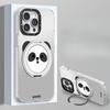 Panda Fulcrum Bracket Suitable for Apple 16 Mobile Phone Case Xiaomi 15pro Simple and Cute 13 All Inclusive 14 Energy Imd