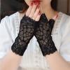 Fishnet Sexy Lace UV-proof Mesh Half Finger Fingerless Gloves Lace Gloves Mittens Driving Gloves