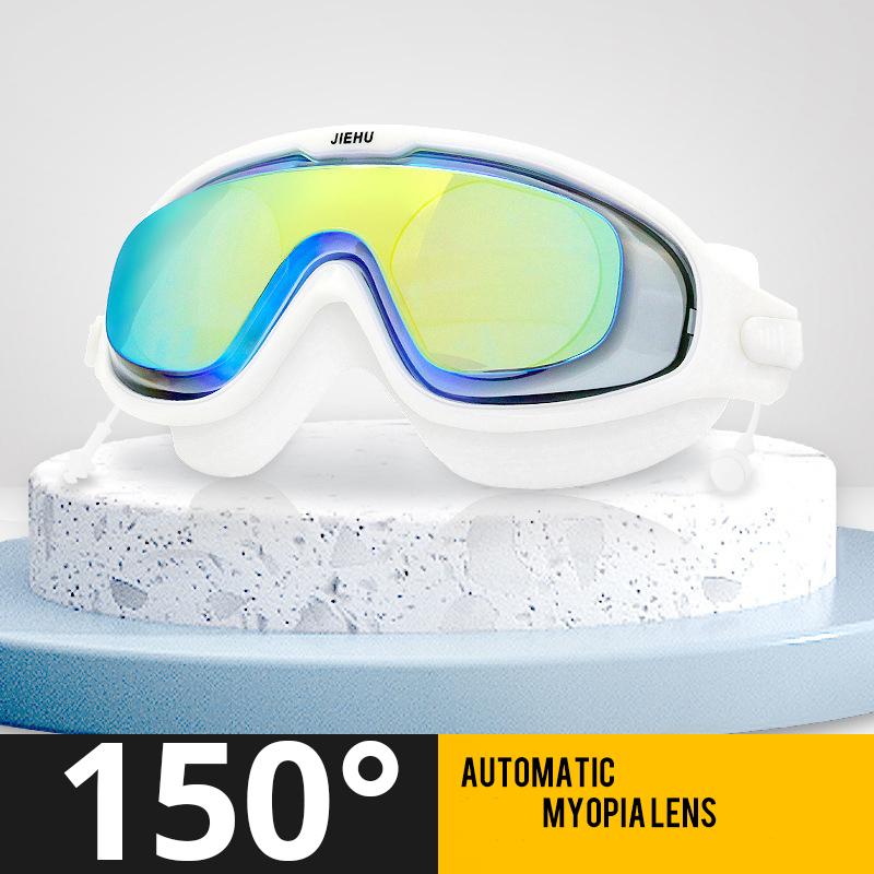 Очки для плавания при близорукости, оптические противотуманные очки для плавания, корректирующая маска для подводного плавания с диоптриями, бесплатные беруши и сумка для хранения