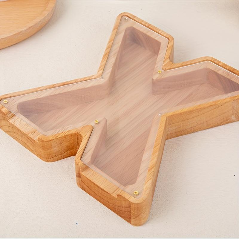 Уникальная деревянная прозрачная копилка с буквами - креативная банка для сбережений монет с английскими буквами, украшение для дома, подарок на Хэллоуин и Рождество