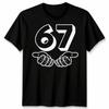 Смешная Six Seven 6 7 Мем Поколение Альфа Сленг Руки Унисекс Футболка