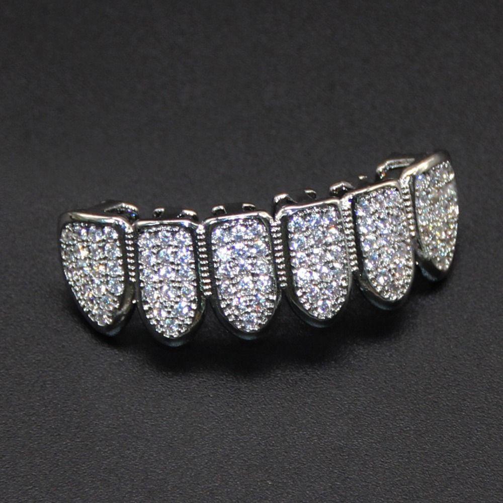 Top & Bottom Set Teeth Grillz Set Removable Design Dental Grills Tooth Caps Dental Crown