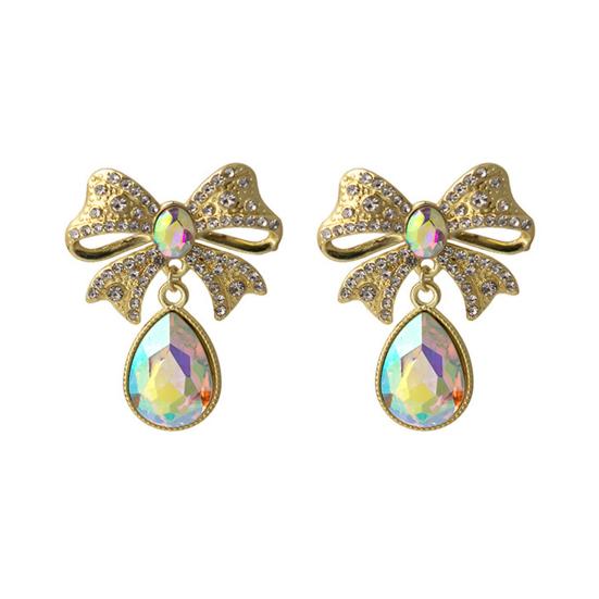 Стильные серьги-гвоздики из искусственного кристалла в виде капли воды, элегантные декоративные