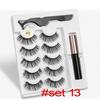 Magnetic Natural False Eyelashes Eyeliner Liquid Tweezer Set Reusable 3D Magnets Fake Eye Lashes Makeup Tool