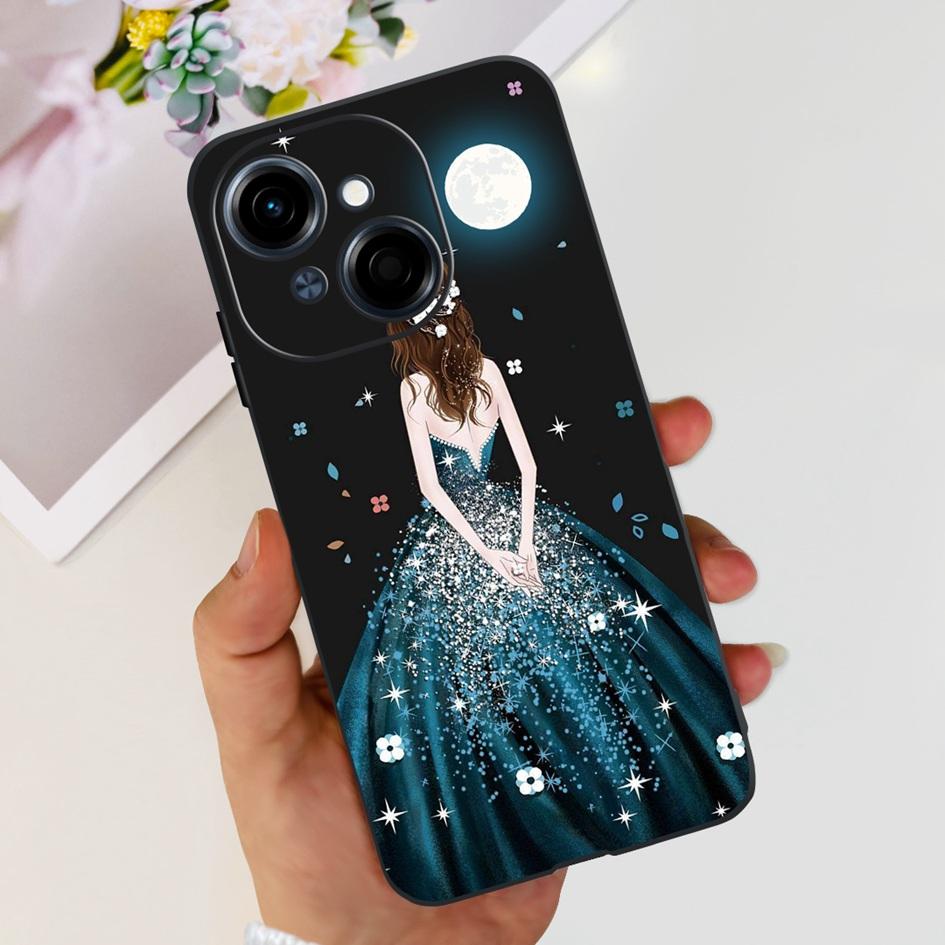 Для чехла телефона Tecno Spark Go 1 Чехол 2024 Популярный Цветок Мягкий Силикон Задняя Защитная Крышка Для Tecno Spark Go 2025 Pop 9 Чехол