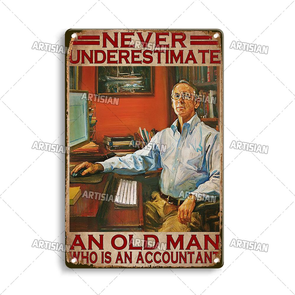 Artisian Job Metal Sign Work Tin Poster Police Accountant Scientist Writer Shoemaker Decorative Plate Wall Decor Garage Bar Pub