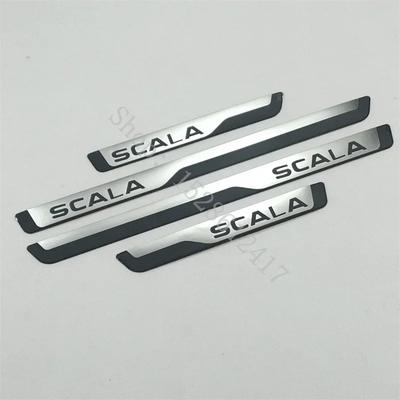 Для Skoda SCALA ~2025 Нержавеющая сталь Накладки на пороги наружные Защитные накладки на пороги Защитные накладки на порог Аксессуары для автомобиля