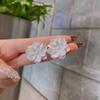 Серьги-гвоздики с белыми цветами для женщин, серьги-цветы 2025, новые современные корейские милые подростковые серьги для вечеринок, ювелирные аксессуары
