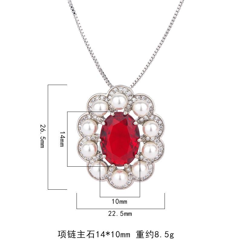 Подвеска из цветного циркона, ожерелье из красного циркона, розового циркона, голубого циркона.