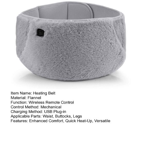 Электрический нагревательный пояс для облегчения менструальной боли 3 уровня нагреваемая терапевтическая подушка с регулируемым поясным ремнем Облегчение боли в спине Автоматическое отключение через 6 часов Моющийся Абдоминальный