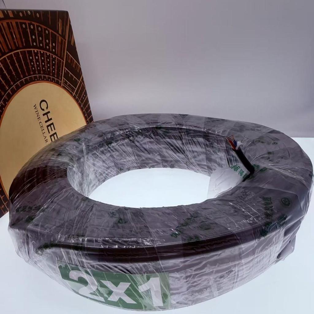 2x1 Square RVV 2-Core Pure Copper Audio Power Cable: Flame Retardant Multi-Strand Sheath for Home Décor